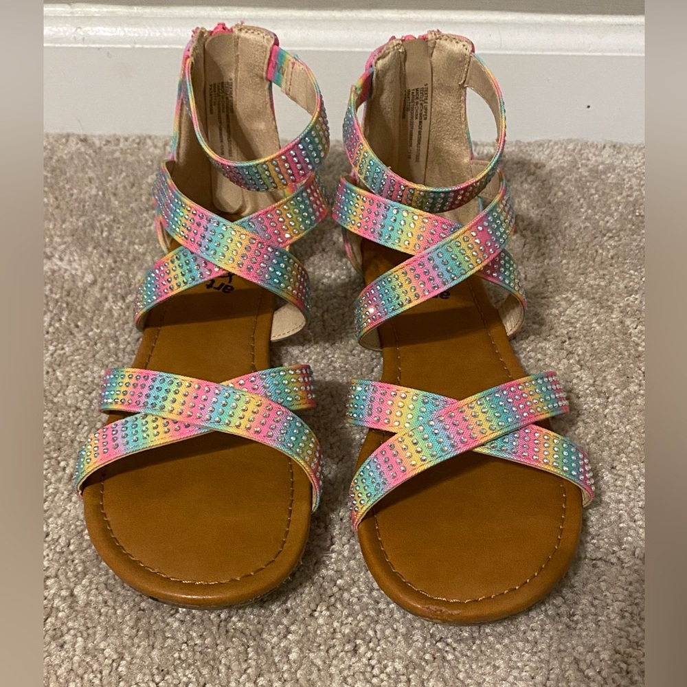 Big Girls Rainbow Sandals